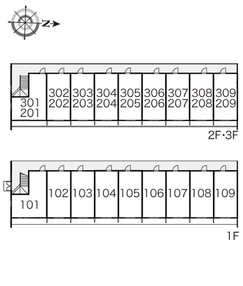 レオパレス仙石 間取配置図
