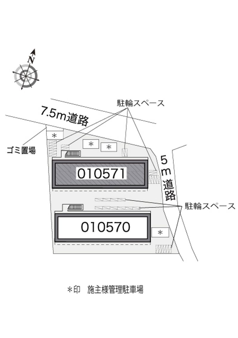 レオパレスメイプルハイム高野台１号館 配置図