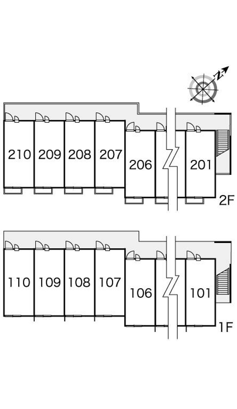 レオパレスサンフルール 間取配置図