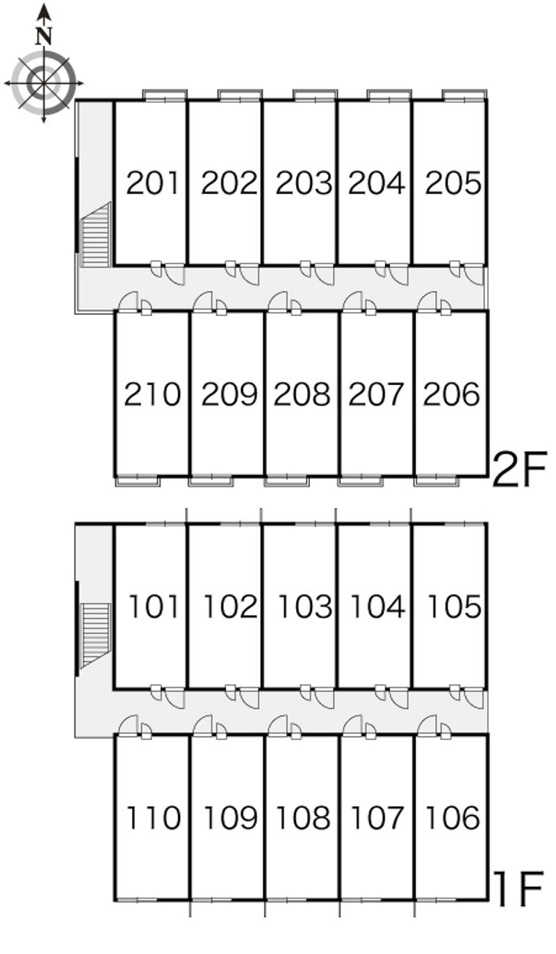 レオパレスハートフル 間取り配置図