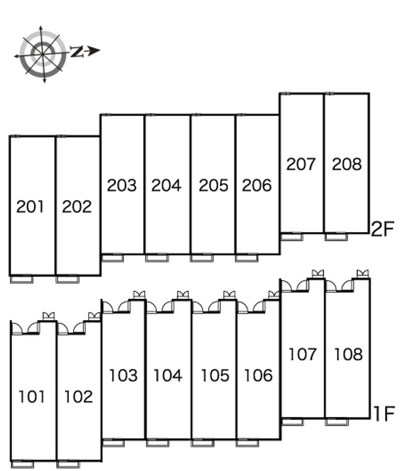 レオパレスあわの 間取配置図