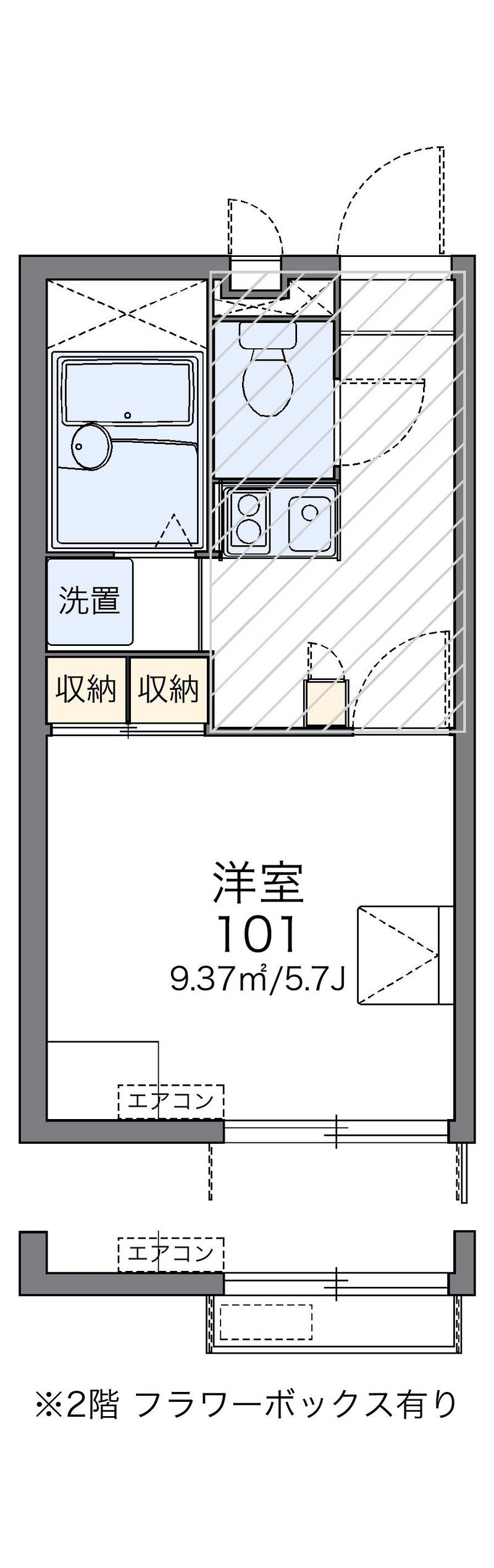 レオパレスアドバンテージ明石 間取図