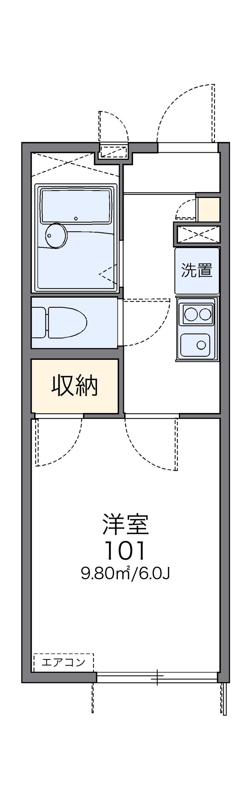 レオパレス東寺 間取図