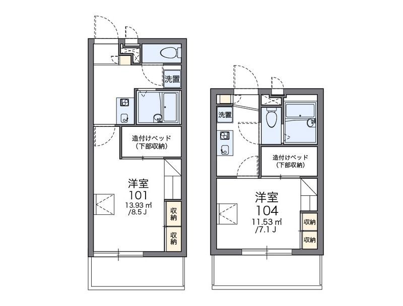 レオパレスネスト 間取図