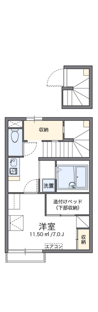 レオパレス白樺Ⅲ 間取り図