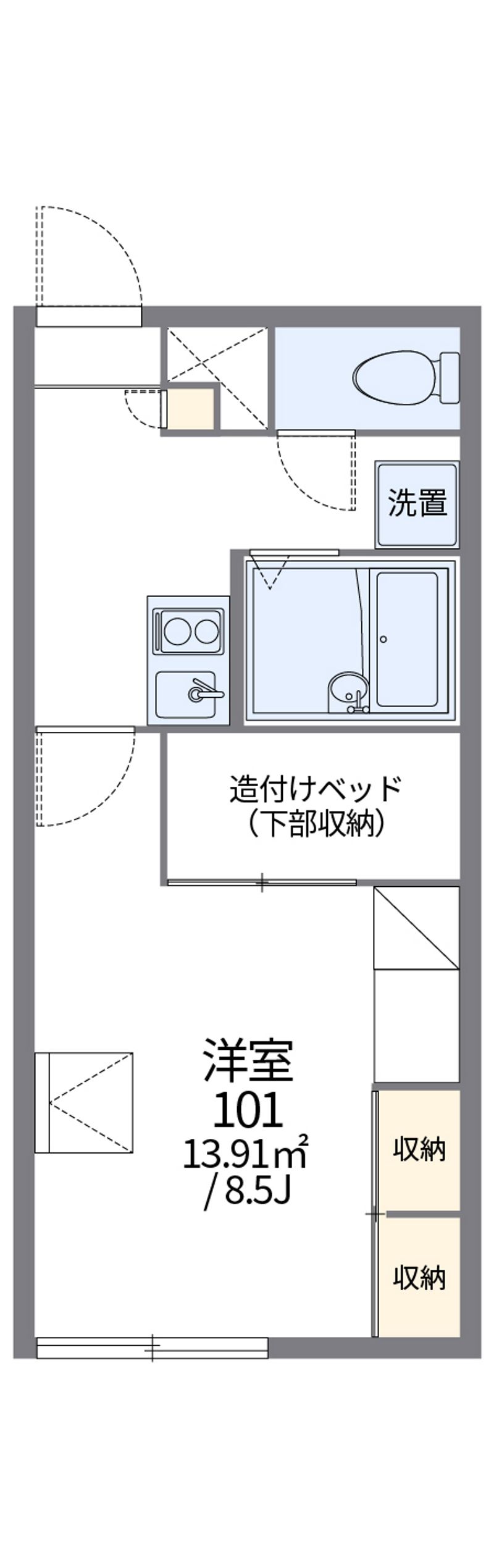 レオパレスサンブリッジⅧ 間取図