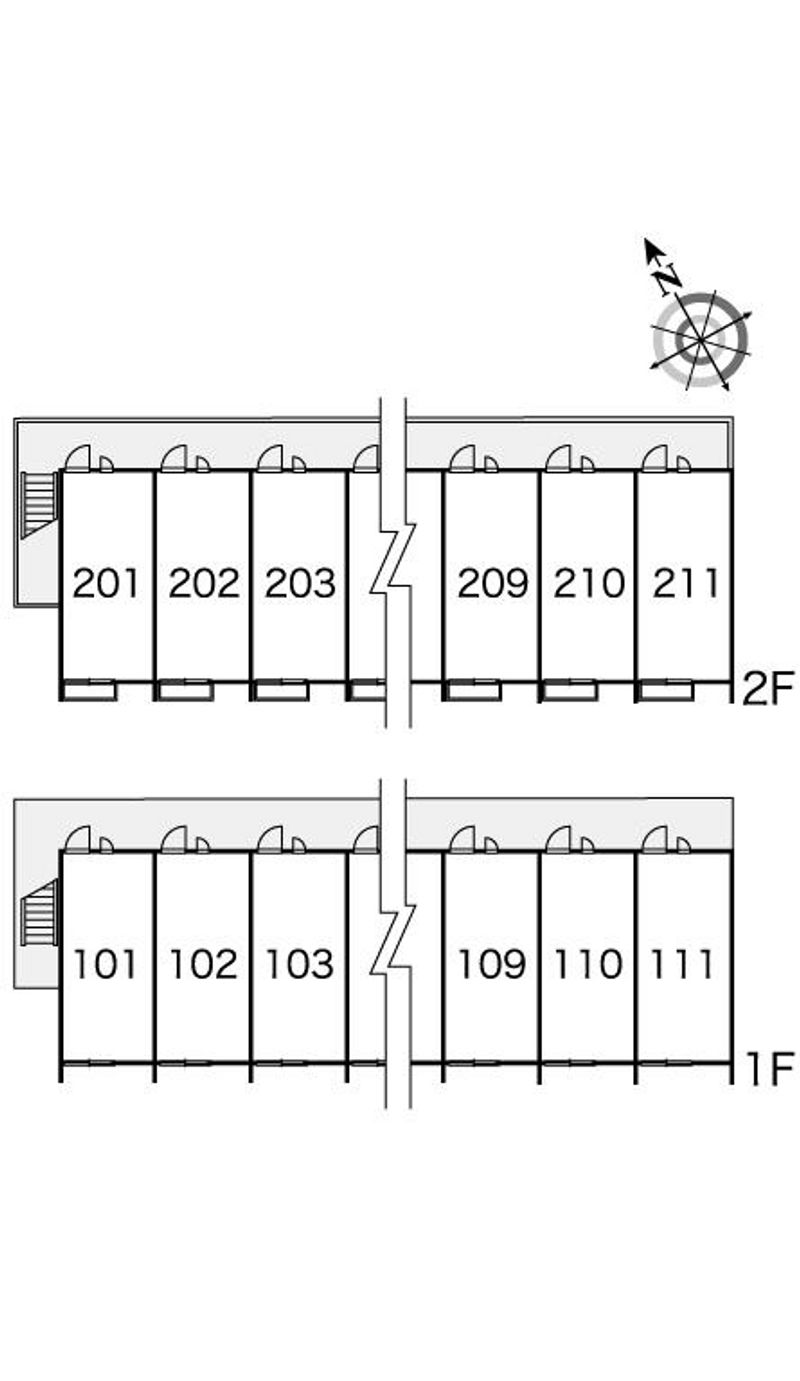 レオパレス松本Ⅰ 間取配置図
