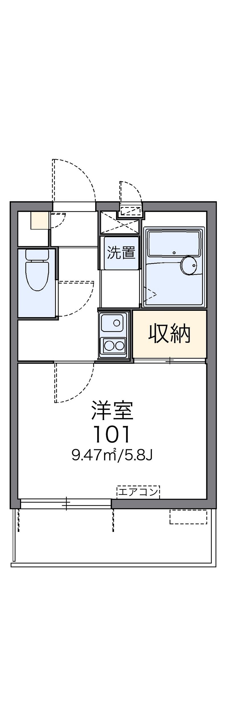 レオパレスサンシャイン 間取図