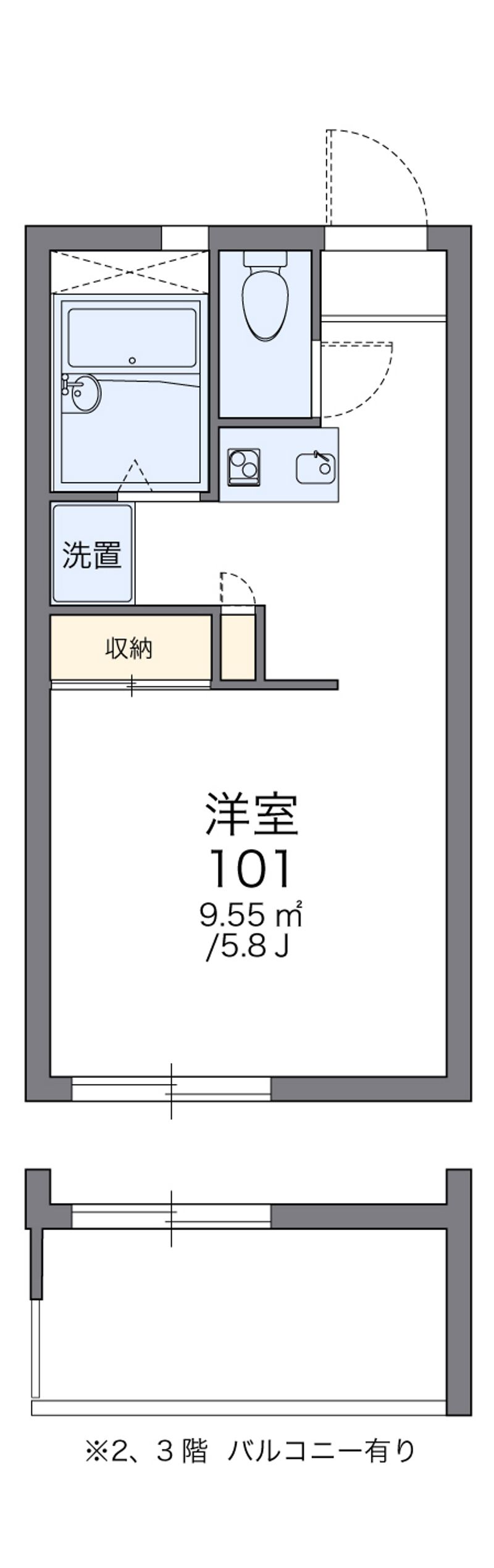 レオパレス未来 間取図