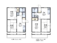 レオパレス草加西町 間取り図