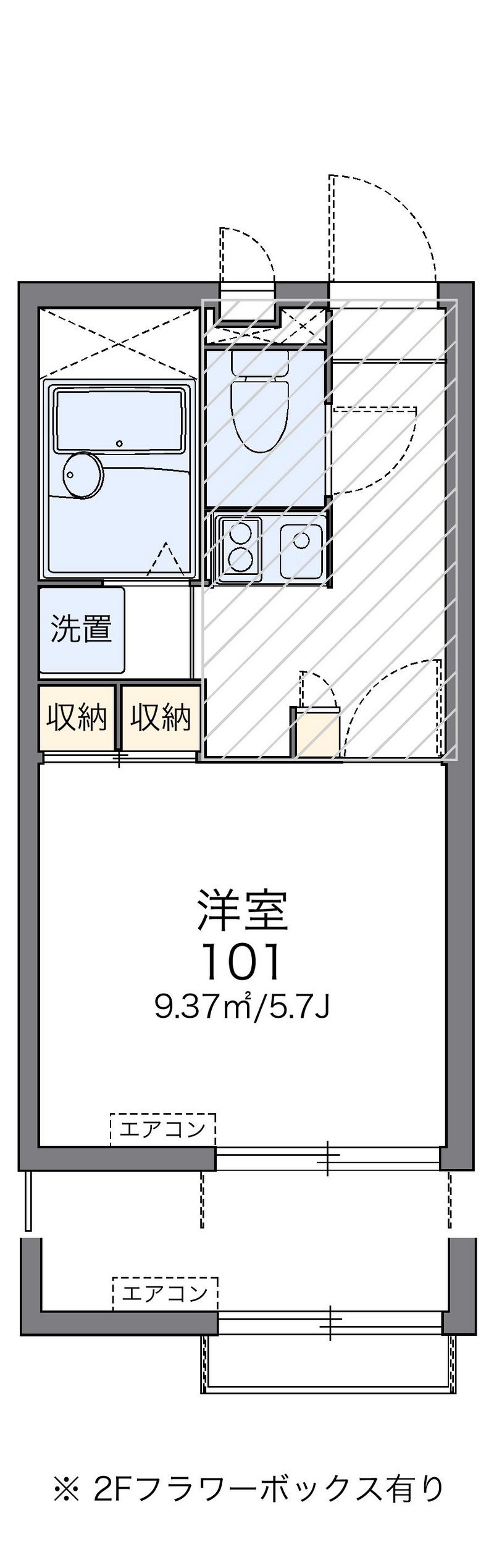 レオパレスつばさ 間取図