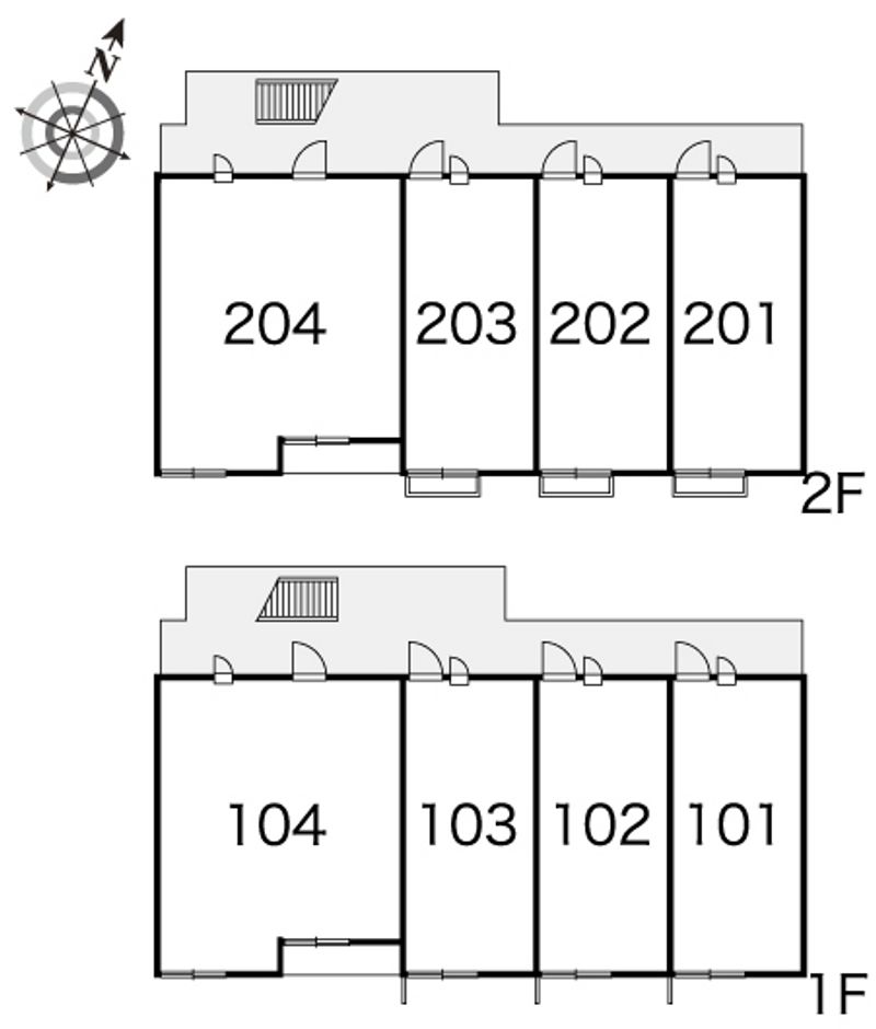 レオパレス文理台 間取配置図