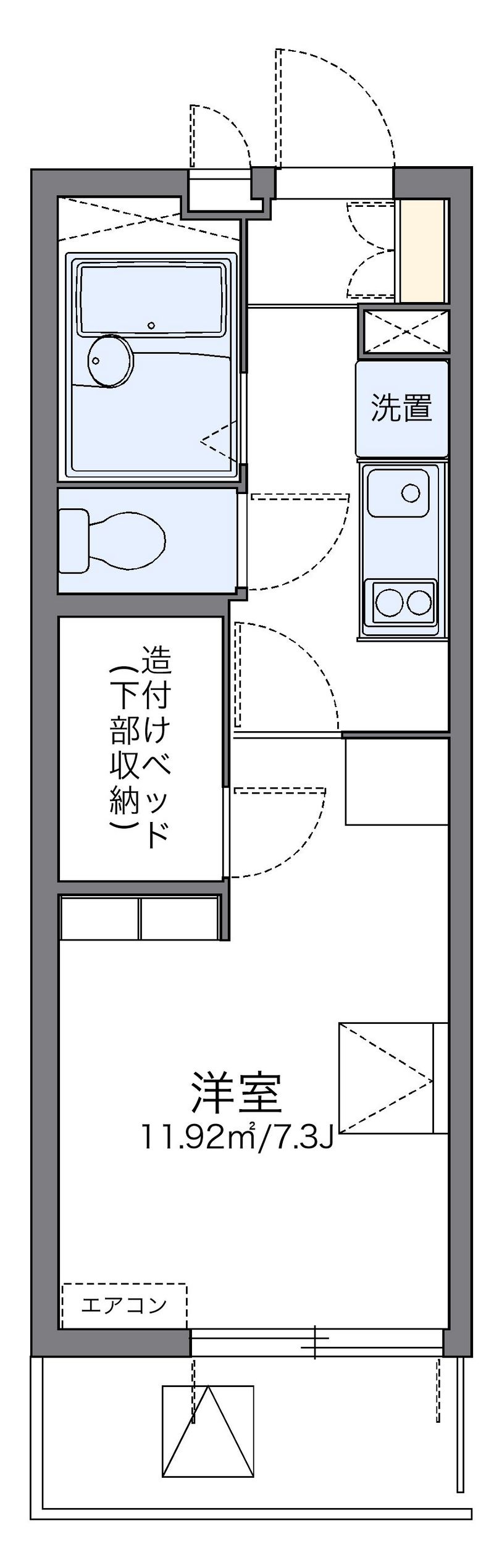 レオパレスマローネ 間取図