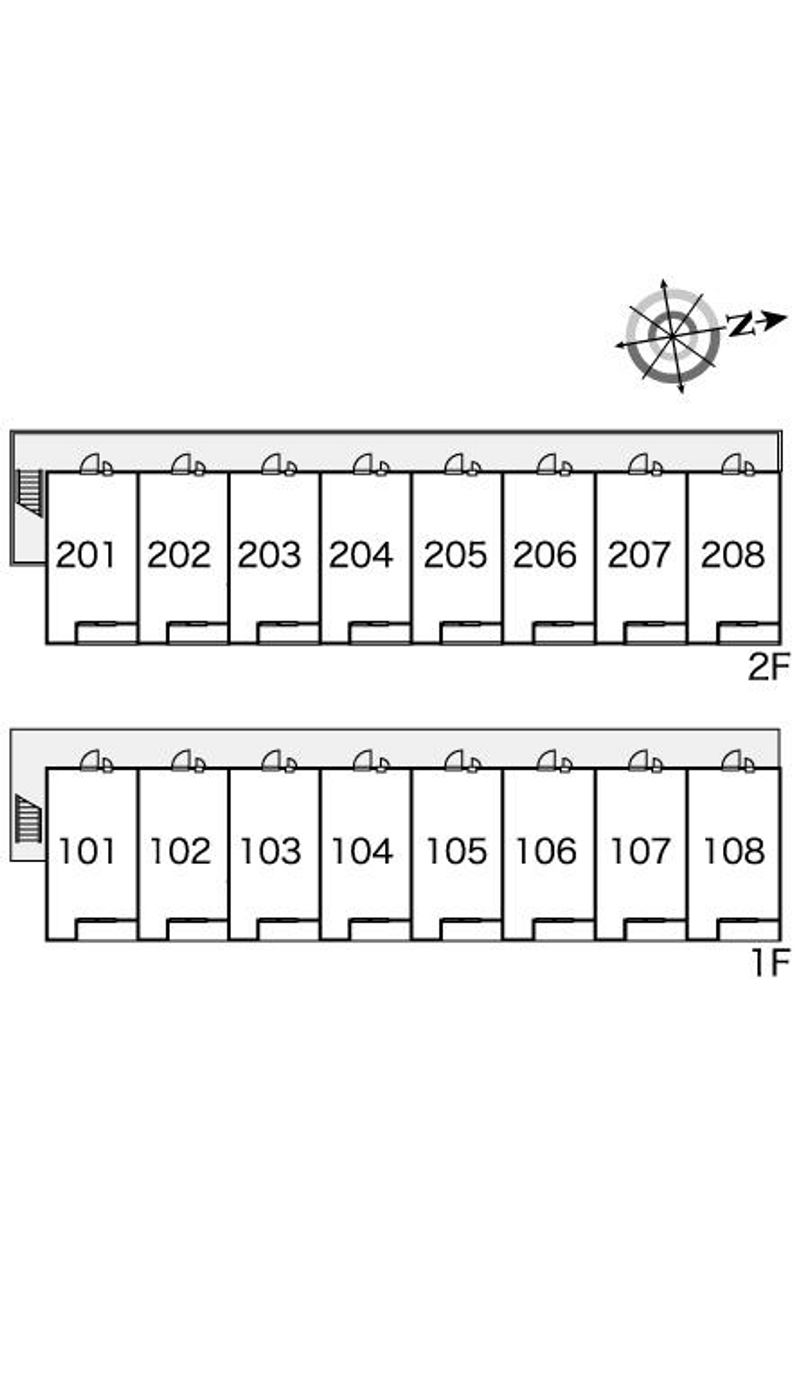 レオパレスコンフォールツクバ 間取配置図