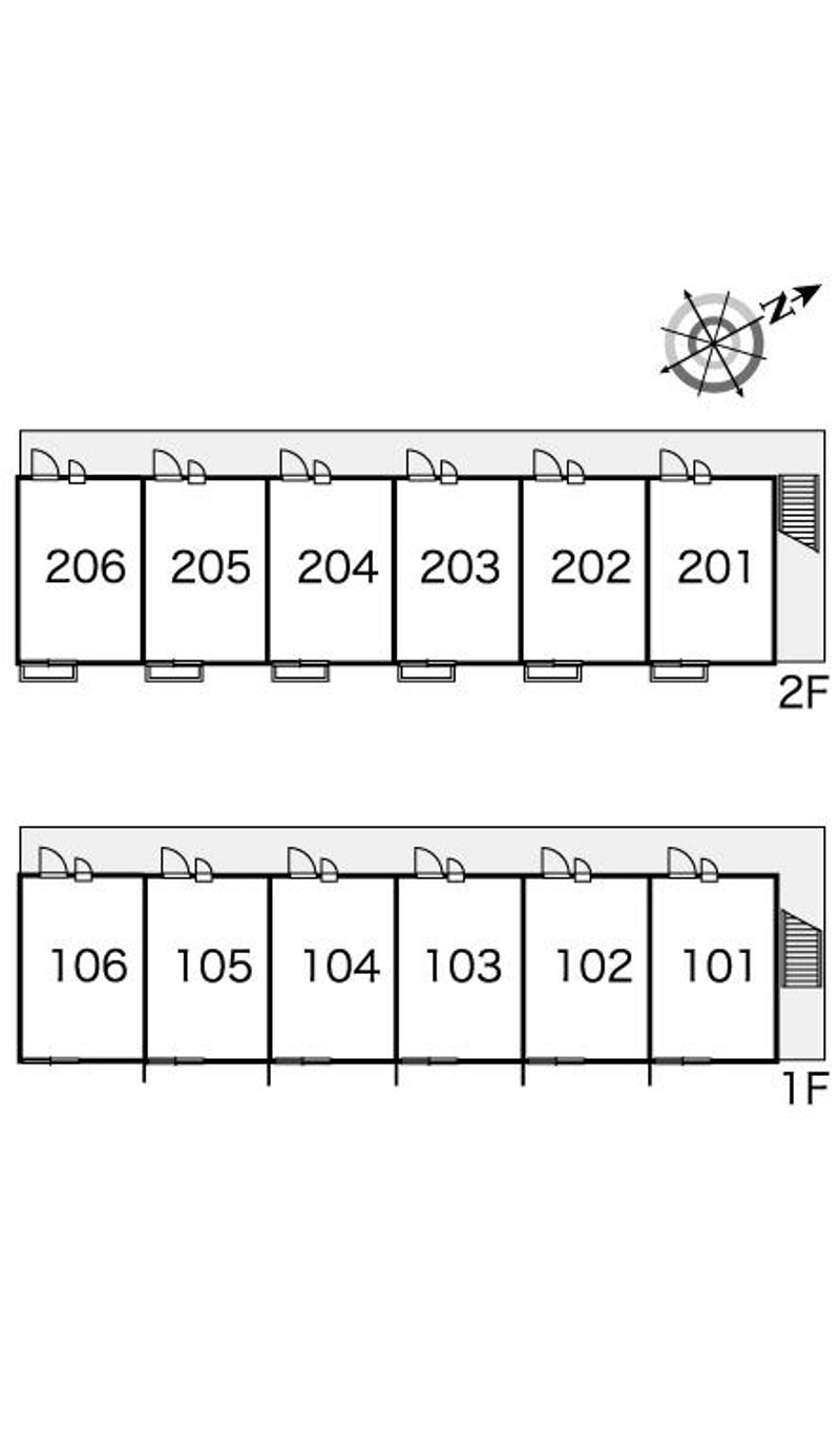 レオパレス杭瀬北新町Ⅰ 間取配置図