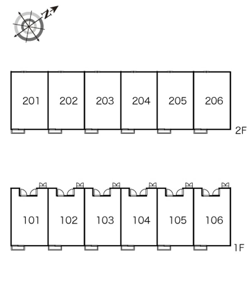 レオパレスカワシマⅡ 間取配置図