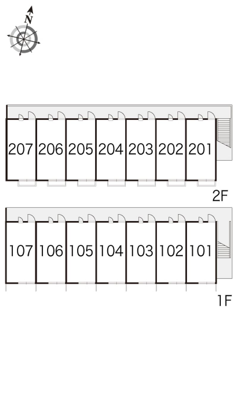 レオパレスめんそーれ丸甲 間取配置図