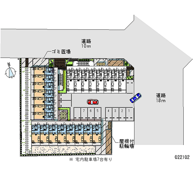 レオパレスＳＫＫ・マンションⅢ 区画図