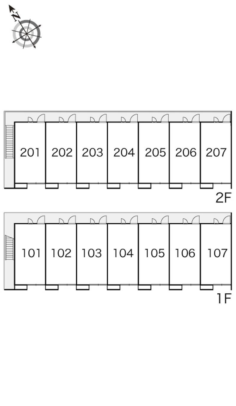 レオパレスドリームハウス１号館 間取配置図