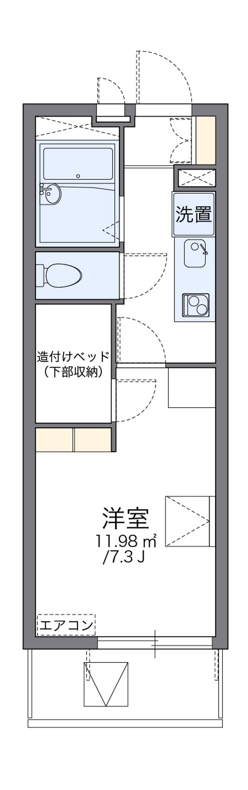 レオパレス祐光ＬＡ１ 間取図