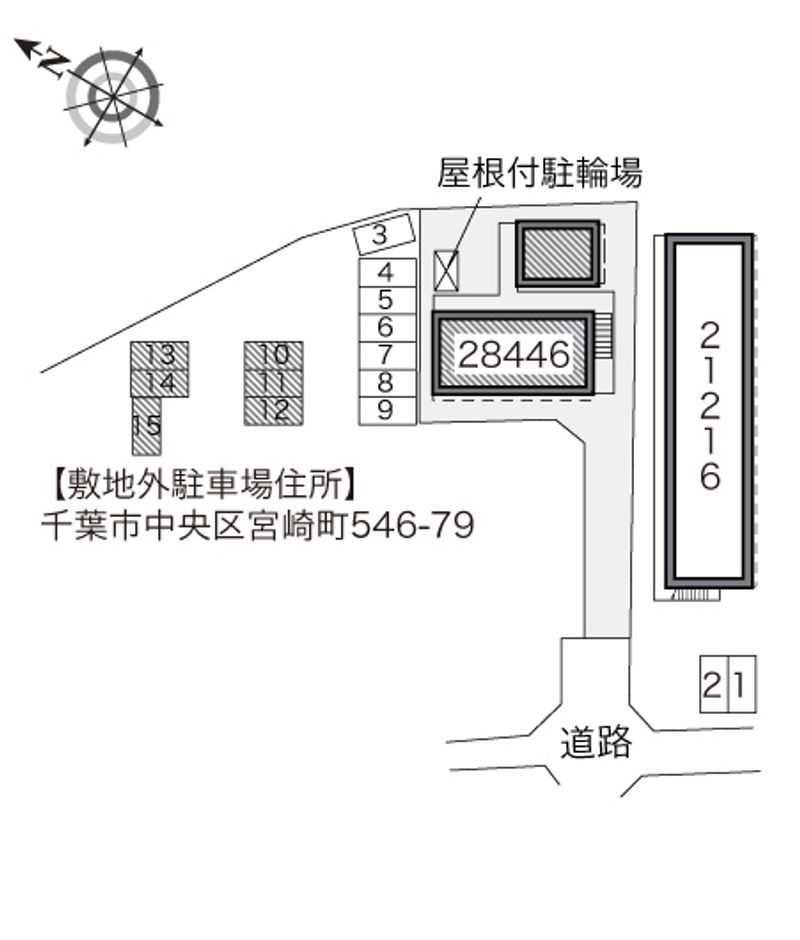 レオパレスＴＹヒルズⅡ 配置図