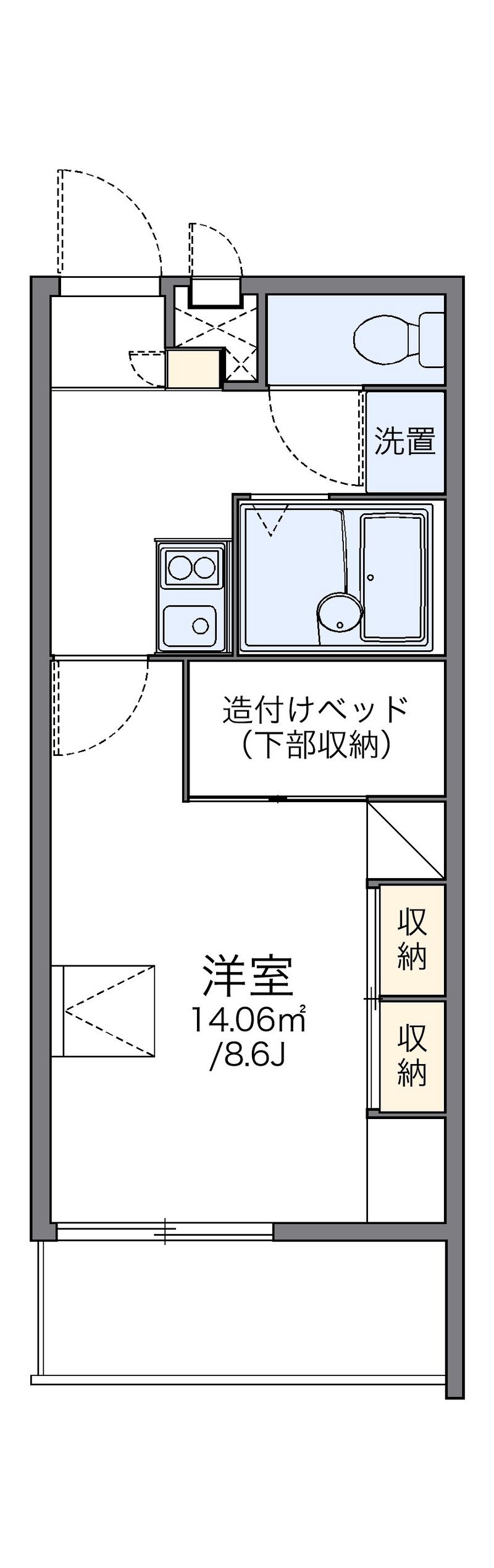 レオパレスパール２００１ 間取図
