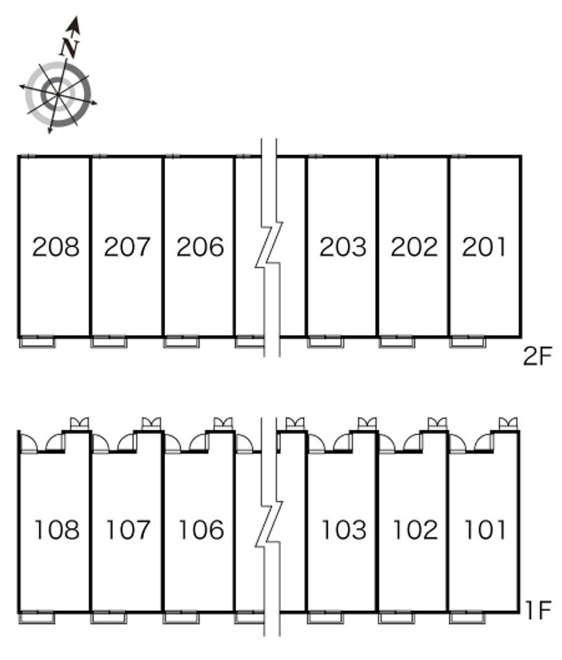 レオパレスパストラル甲斐 間取配置図