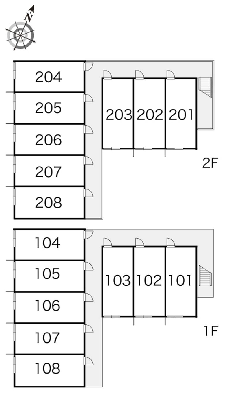 レオパレスミルキー　ウェイ 間取り配置図