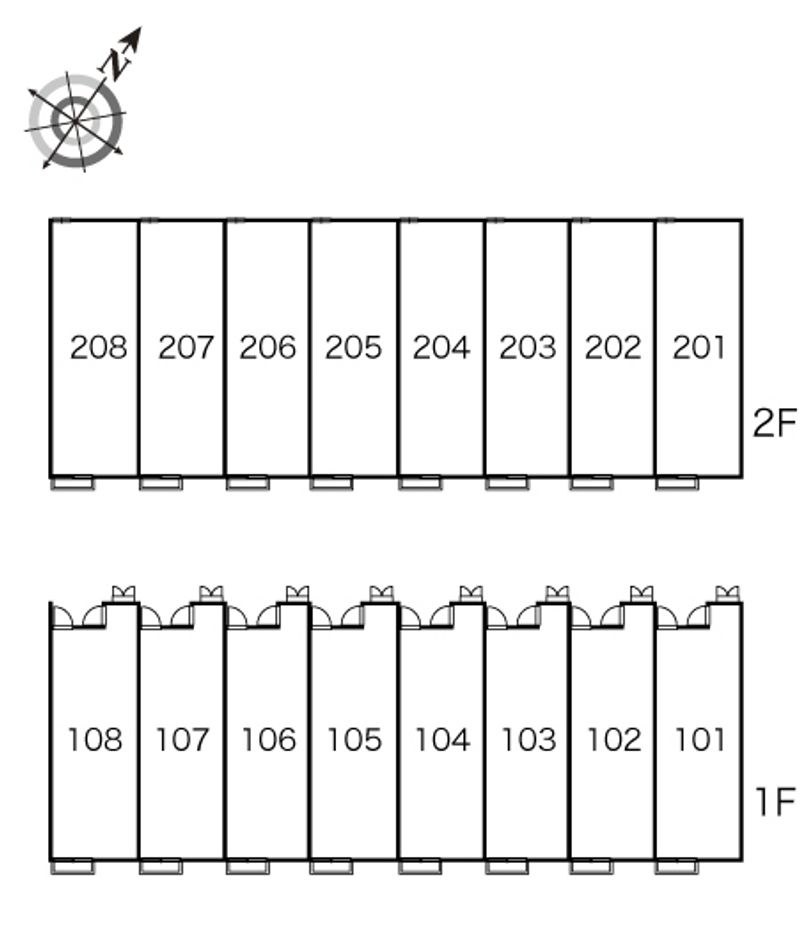 レオパレス英俊Ｂ 間取り配置図