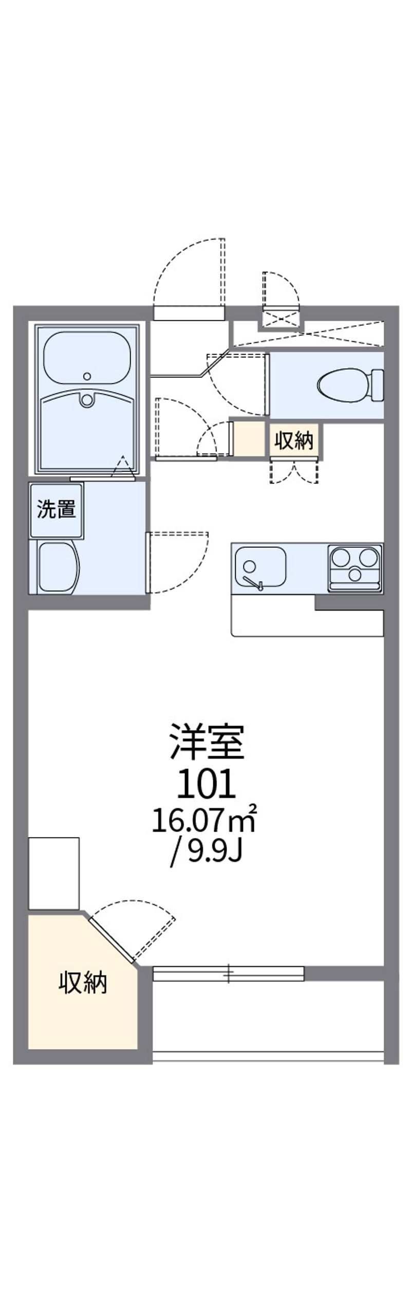 レオパレスコンフォールツクバ 間取図