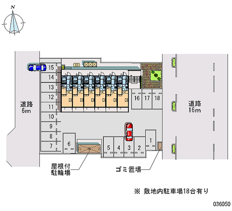 レオパレスみそらの 月極駐車場