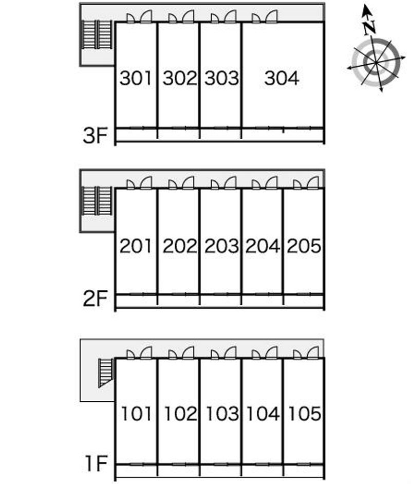 レオパレスＳⅢ 間取り配置図
