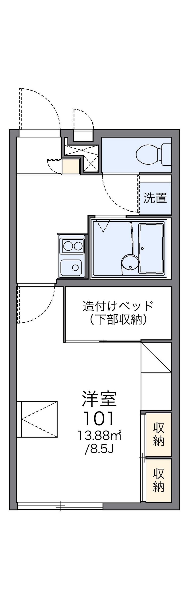 レオパレス踏入 間取図