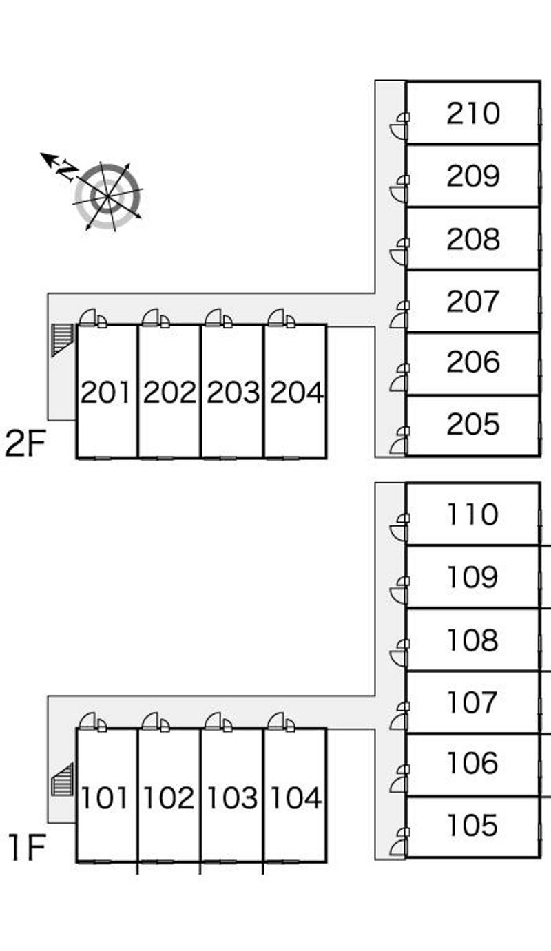 レオパレスなごみ 間取配置図