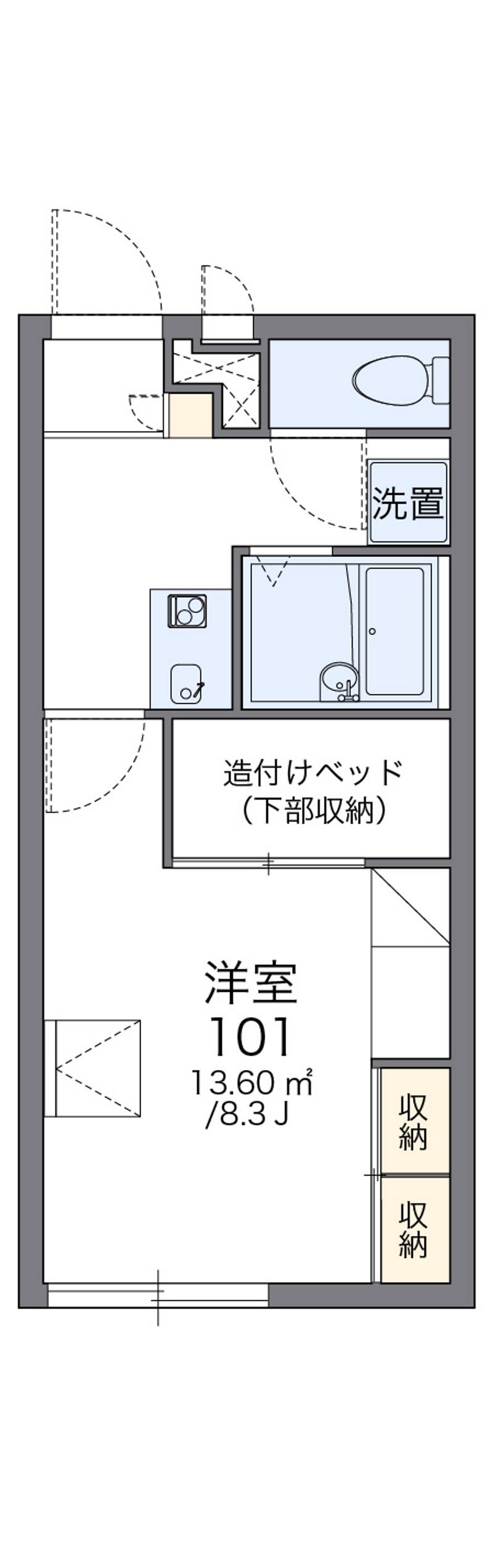 レオパレスＭａｒｉｎｅ　Ｓ館 間取図