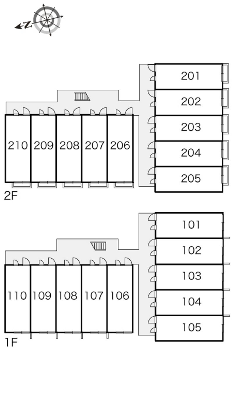 レオパレスパインズハイム 間取配置図