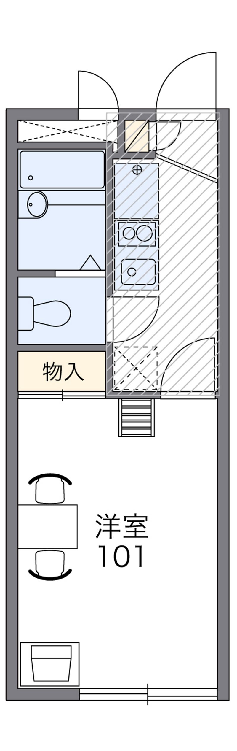 レオパレスメルベーユ 間取図