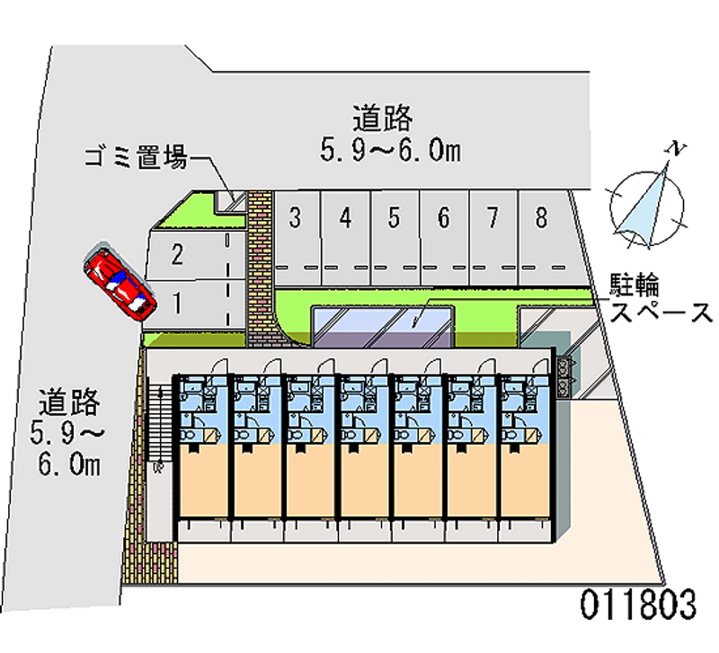 レオパレス北田園 月極駐車場