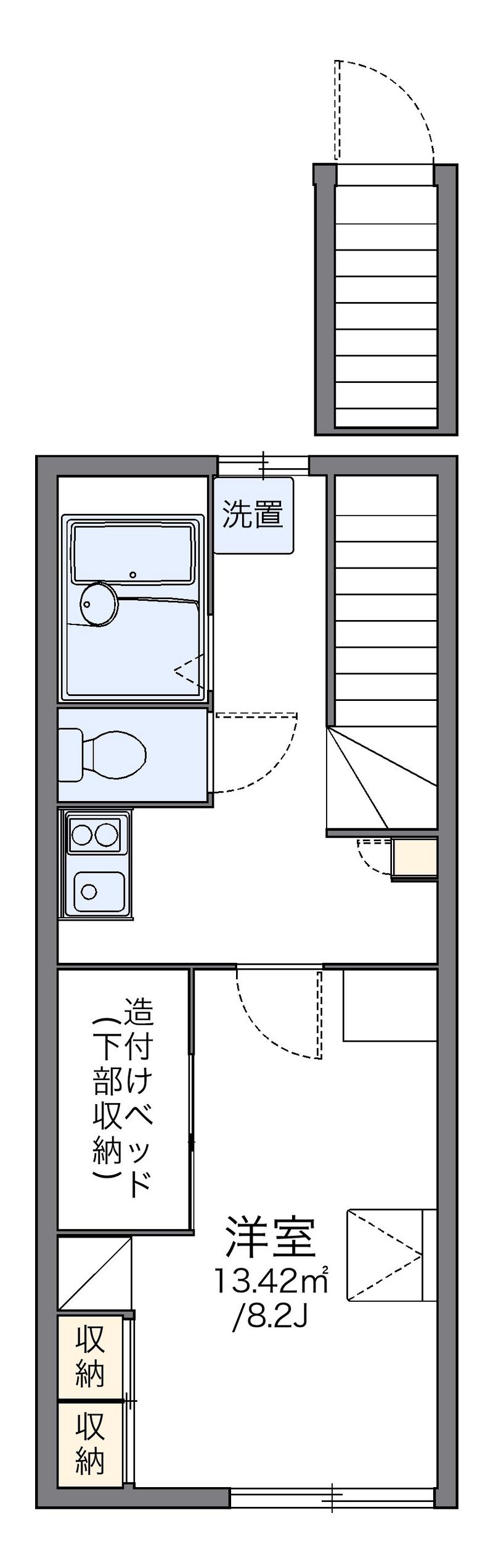 レオパレスアスリートＭ 間取図