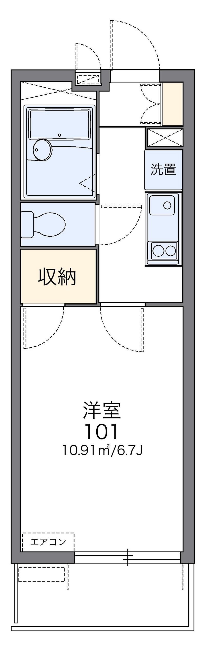 レオパレスルナボアール 間取図