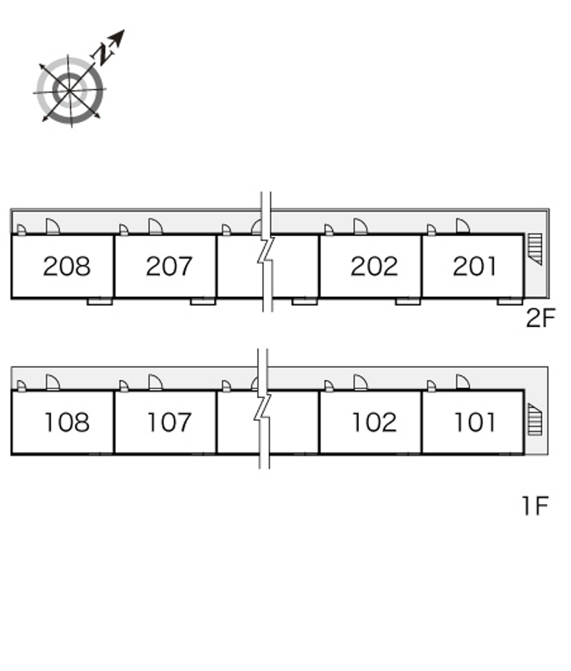 レオパレスオズメゾン 間取り配置図