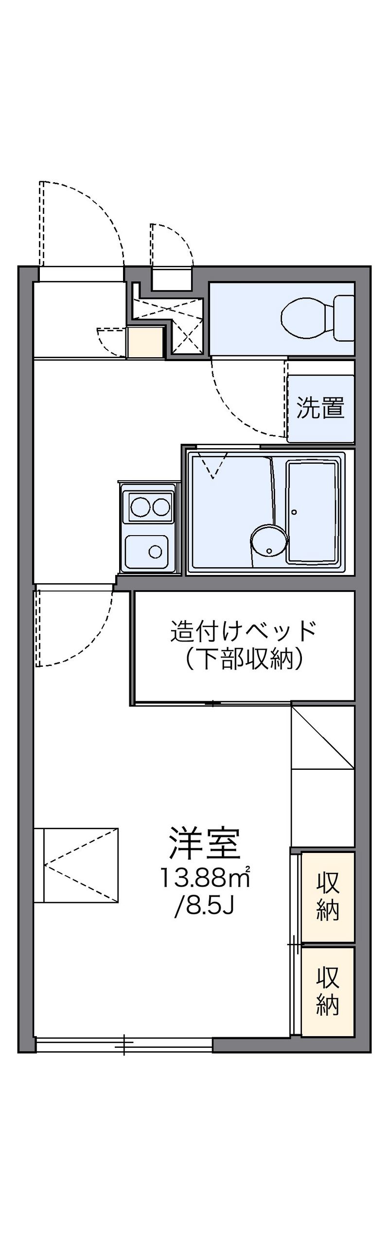 レオパレス賀庄 間取図