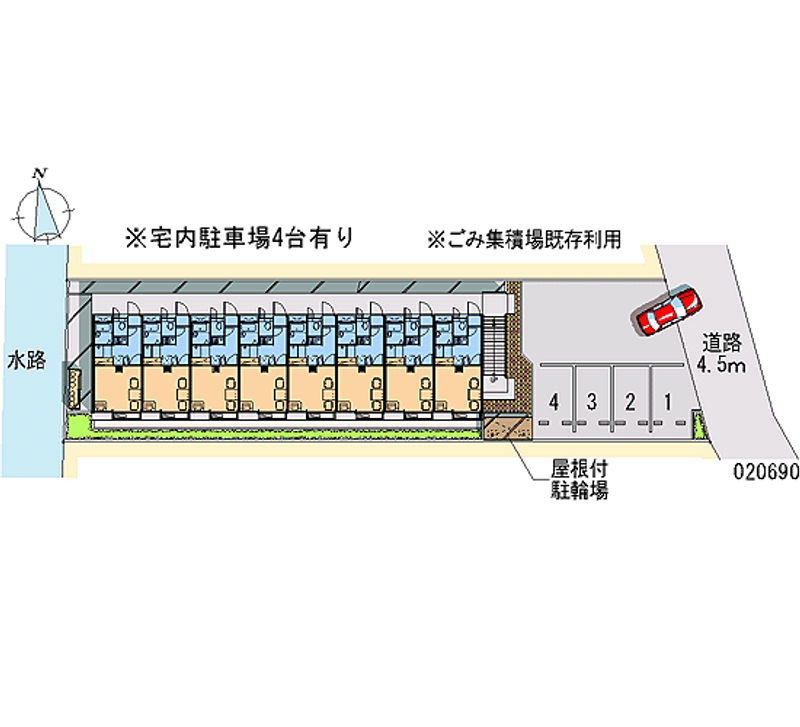 レオパレスファーレⅢ 月極駐車場