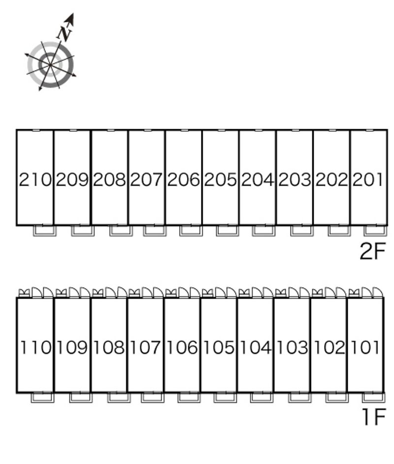レオパレス枝光台 間取配置図