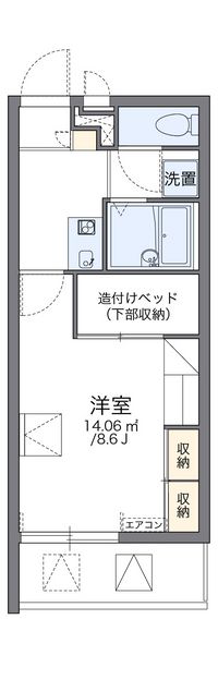 レオパレス堀口 間取り図