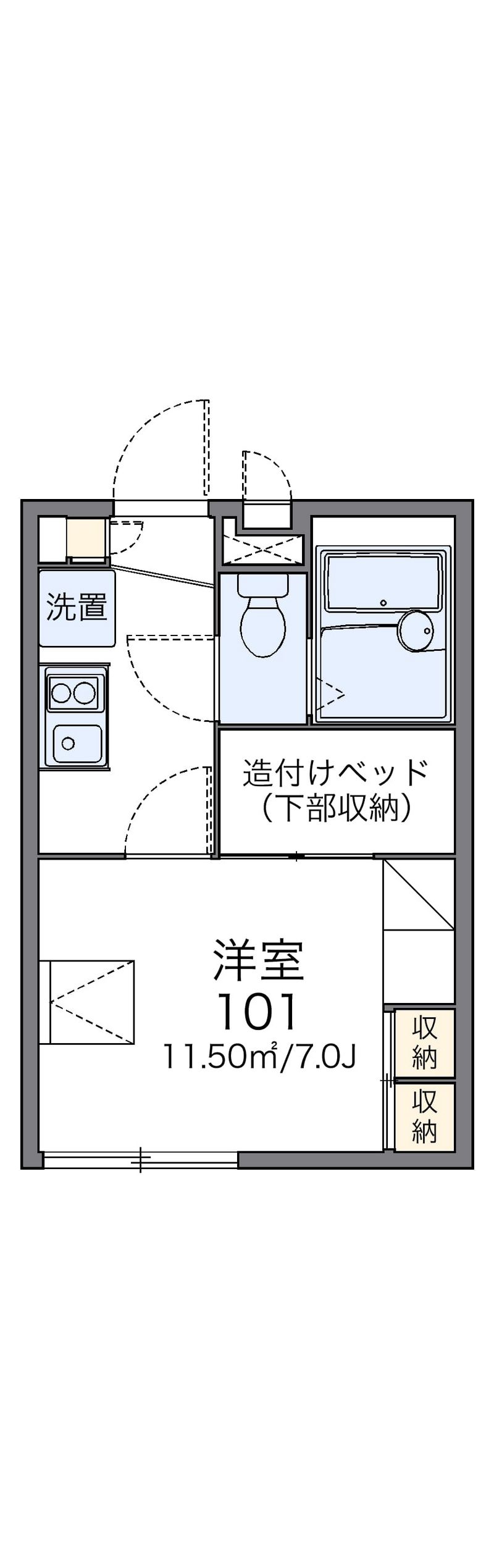 レオパレス市沢迎賓館Ⅲ 間取図