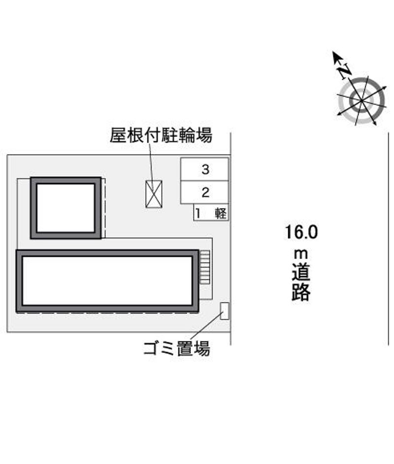 レオパレスライブリーⅡ 配置図