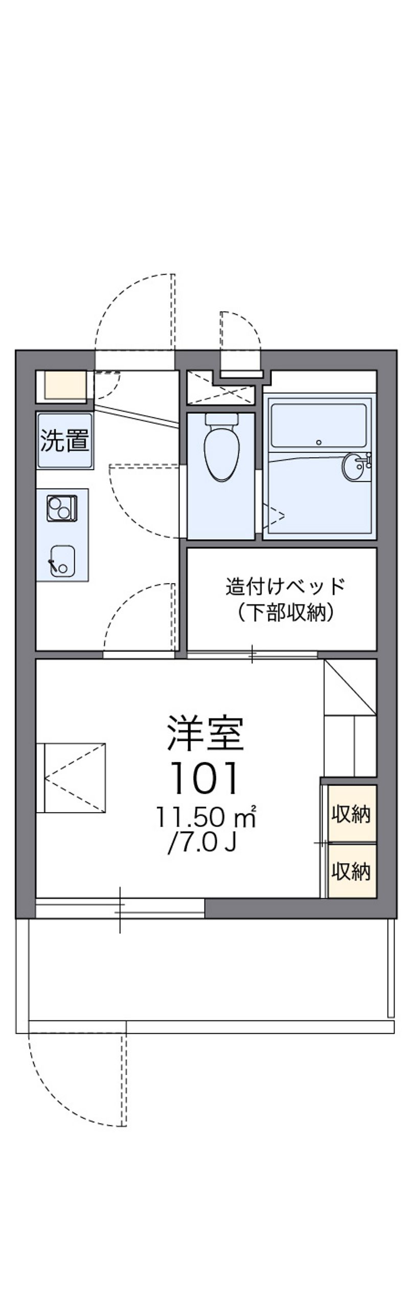 レオパレスプラスパ平田 間取図