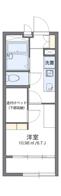 レオパレスリバー　Ｋ 間取り図