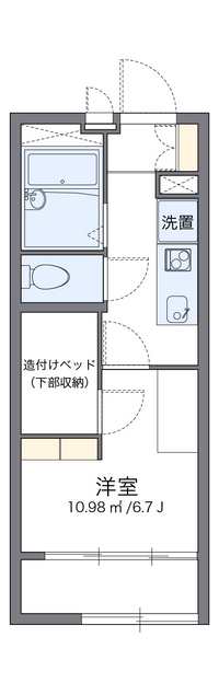 レオパレスリバー　Ｋ 間取図